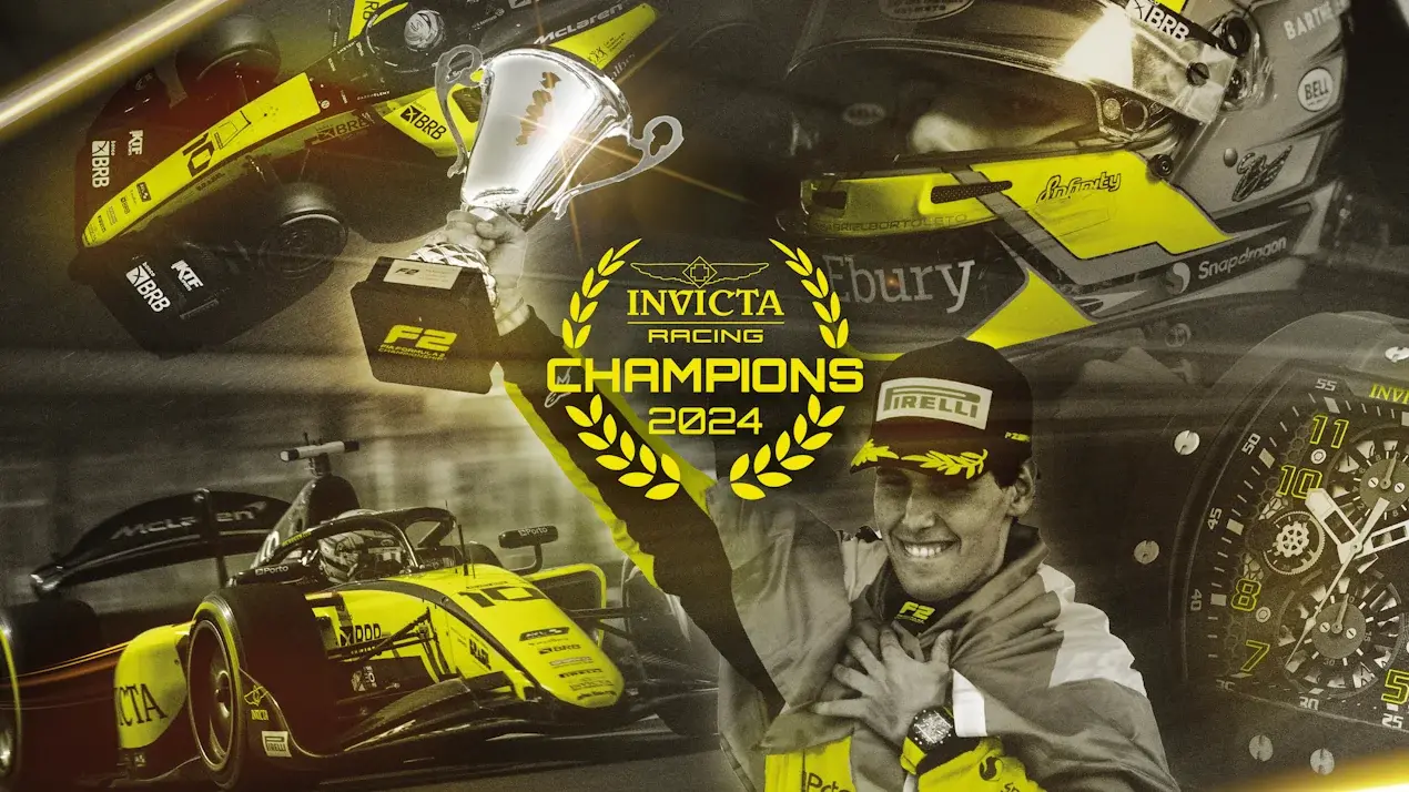 2024 FIA Formula 2 Teams' and Drivers' Champions banner